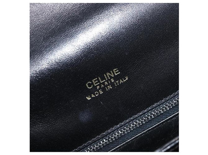 Céline CELINE Horse Carriage Shoulder Bag Leather Black Gold - vista 18
