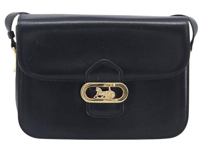 Céline CELINE Horse Carriage Shoulder Bag Leather Black Gold - vista 2