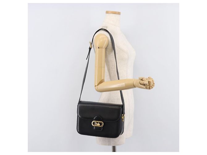 Céline CELINE Horse Carriage Shoulder Bag Leather Black Gold - vista 26