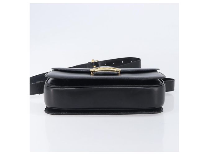 Céline CELINE Horse Carriage Shoulder Bag Leather Black Gold - vista 9