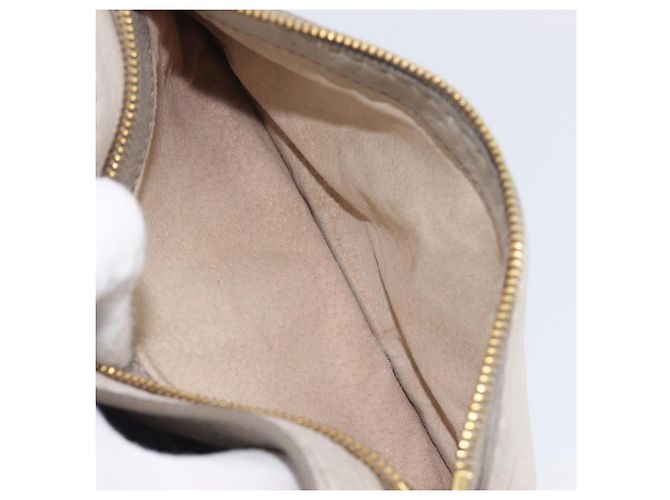 PRADA Chain Shoulder Bag Vittero Dino Leather Beige Gold - vista 30