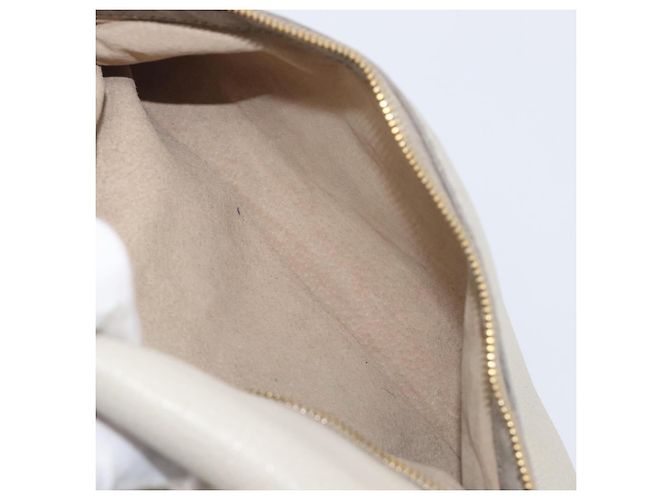PRADA Chain Shoulder Bag Vittero Dino Leather Beige Gold - vista 32