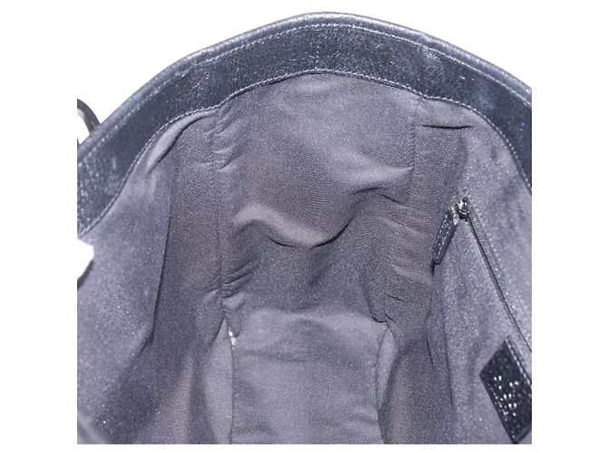 GUCCI Bolso Tote de Lona GG Negro Plata 113019 - vista 18