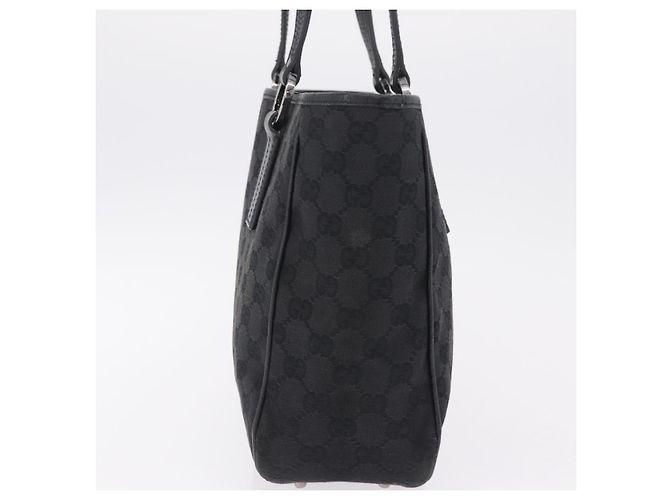 GUCCI Bolso Tote de Lona GG Negro Plata 113019 - vista 3