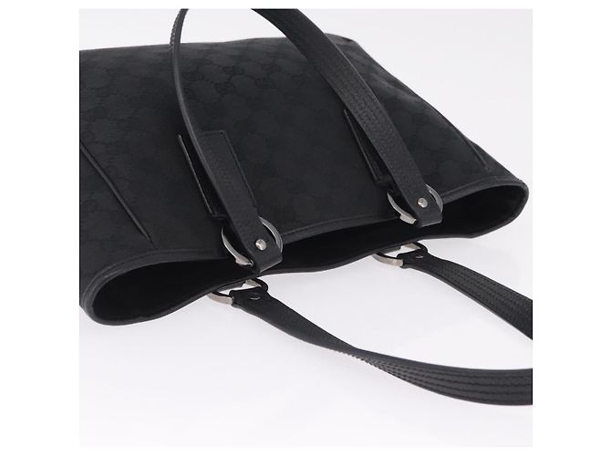 GUCCI Bolso Tote de Lona GG Negro Plata 113019 - vista 6