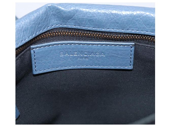 Balenciaga Classic Envelope Shoulder Bag Leather Navy Silver 319376 - view 16