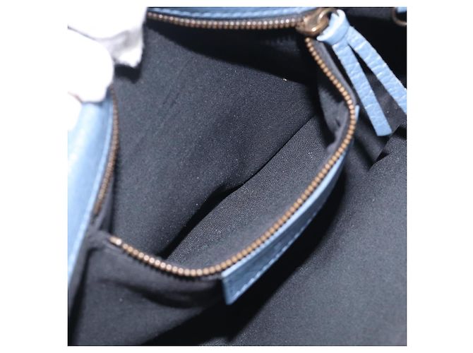 Balenciaga Classic Envelope Shoulder Bag Leather Navy Silver 319376 - view 21