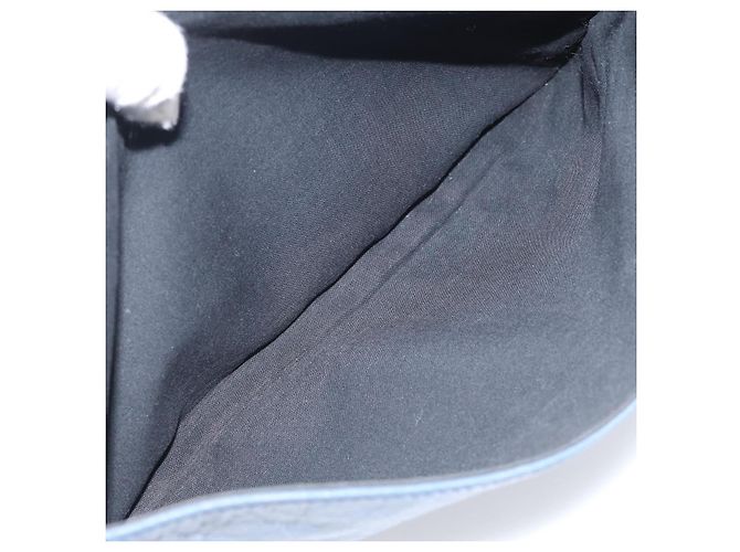 Balenciaga Classic Envelope Shoulder Bag Leather Navy Silver 319376 - view 22