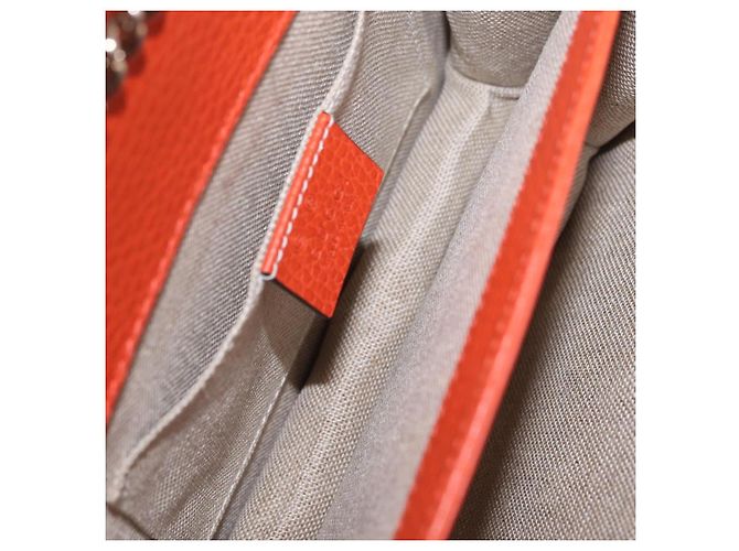 GUCCI Interlocking G Chain Bag Leather Outlet Orange Gold 510304 - vista 10