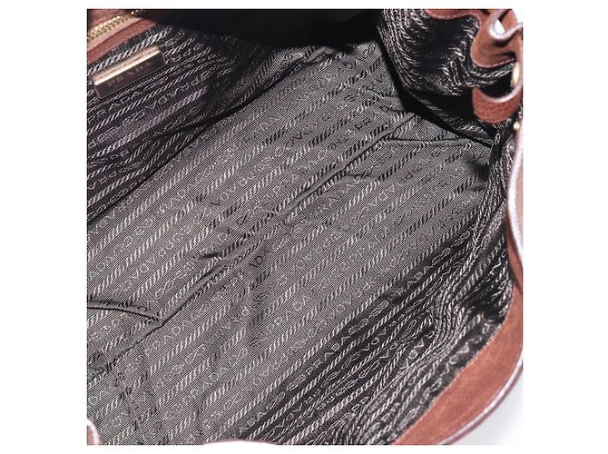 Tote PRADA Shopper Leder Braun Gold BR3027 - Ansicht 10