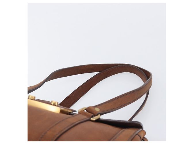 Tote PRADA Shopper Leder Braun Gold BR3027 - Ansicht 14