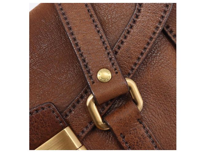 Tote PRADA Shopper Leder Braun Gold BR3027 - Ansicht 21