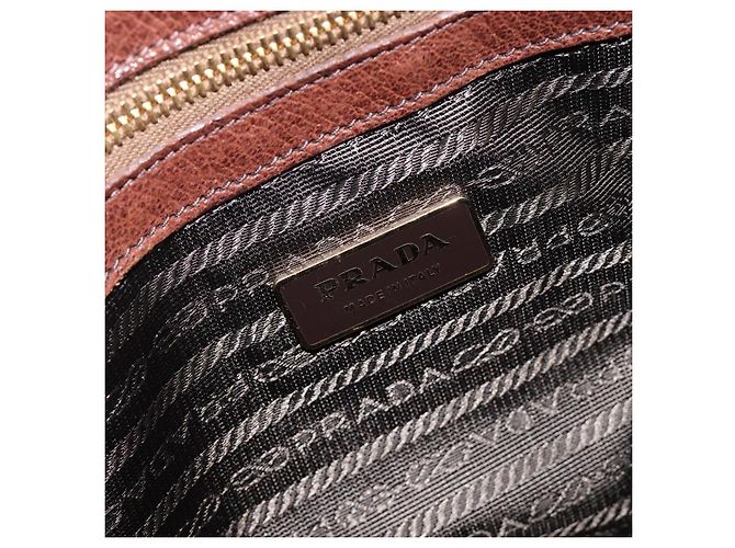 Tote PRADA Shopper Leder Braun Gold BR3027 - Ansicht 23