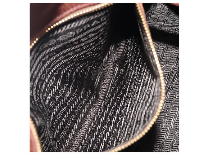 Tote PRADA Shopper Leder Braun Gold BR3027 - Ansicht 27