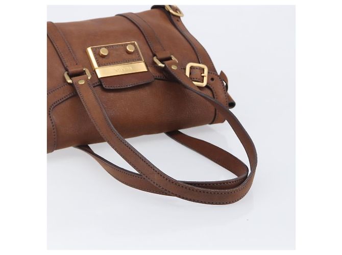 Tote PRADA Shopper Leder Braun Gold BR3027 - Ansicht 8