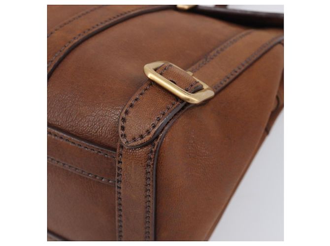 Tote PRADA Shopper Leder Braun Gold BR3027 - Ansicht 9