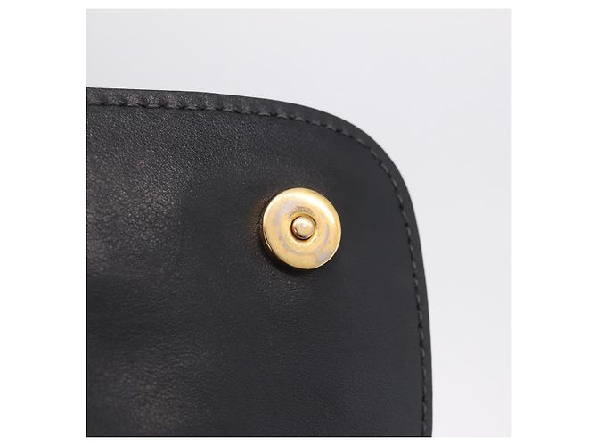 Miu Miu Chain Bijoux Shoulder Bag Leather Black Gold - vista 20