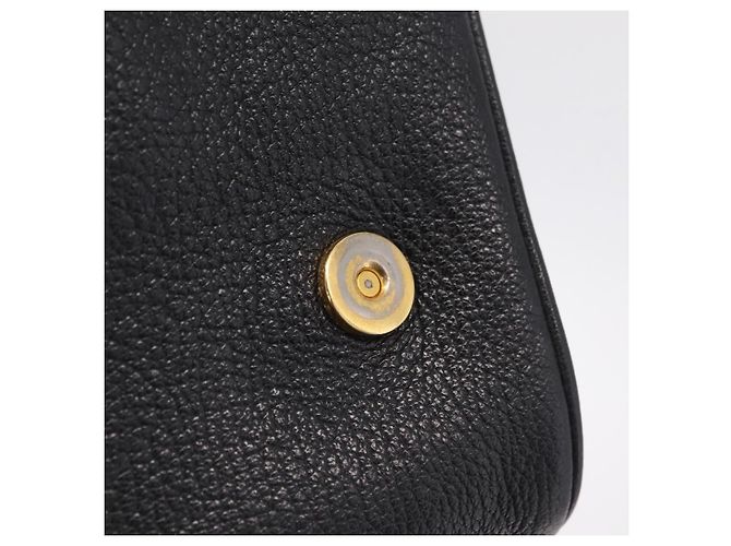 Miu Miu Chain Bijoux Shoulder Bag Leather Black Gold - vista 21