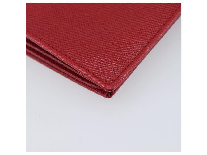 Billetera PRADA Bifold piel Saffiano Rojo Oro - vista 16
