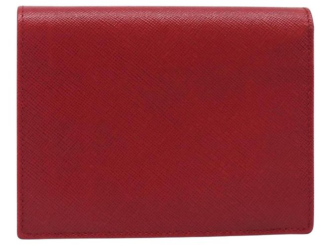 Billetera PRADA Bifold piel Saffiano Rojo Oro - vista 2