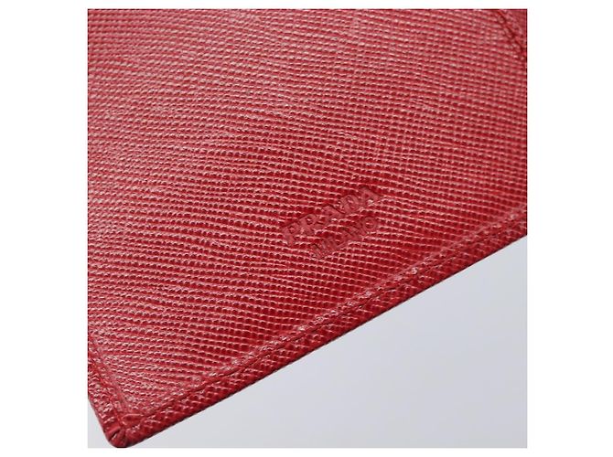 Billetera PRADA Bifold piel Saffiano Rojo Oro - vista 22