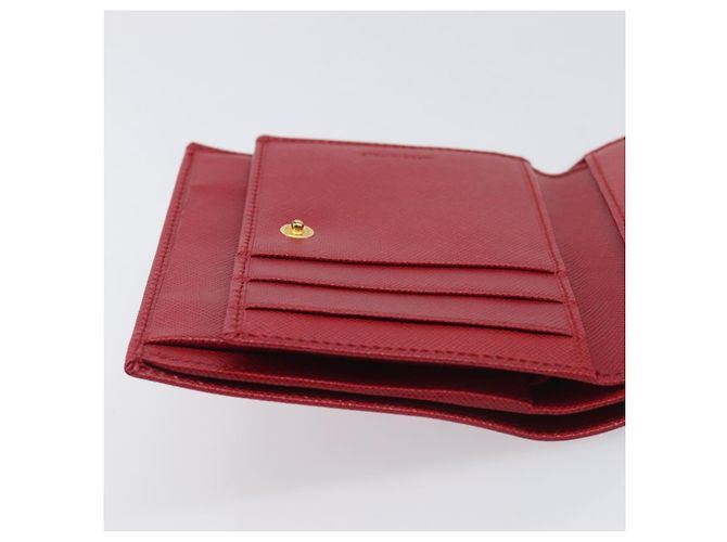 Billetera PRADA Bifold piel Saffiano Rojo Oro - vista 24
