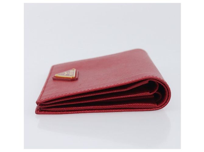 Billetera PRADA Bifold piel Saffiano Rojo Oro - vista 3