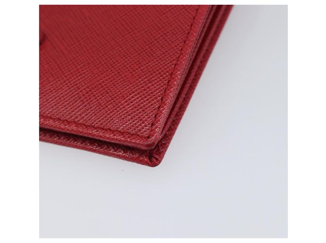 Billetera PRADA Bifold piel Saffiano Rojo Oro - vista 8