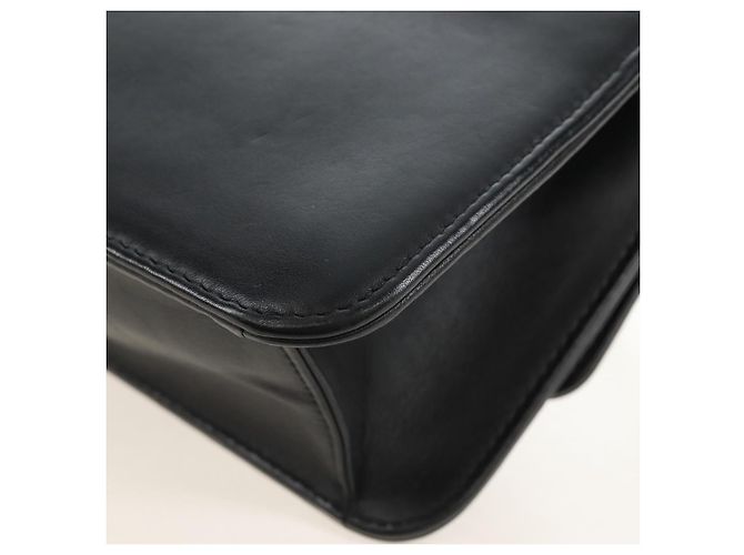 Christian Dior Chain Shoulder Bag Leather Black Silver - vista 15