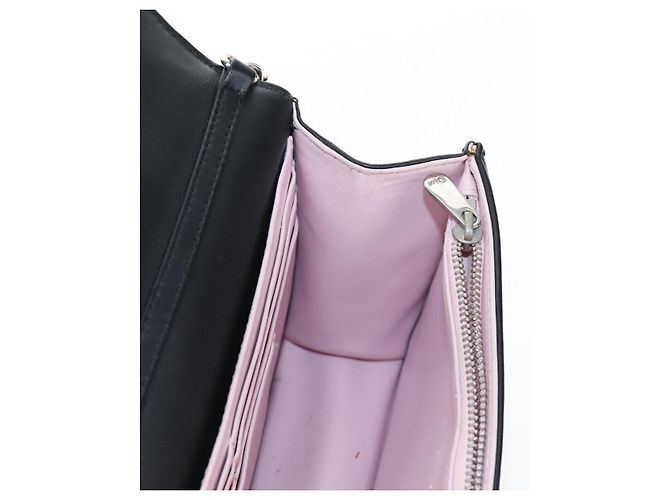 Christian Dior Chain Shoulder Bag Leather Black Silver - vista 20