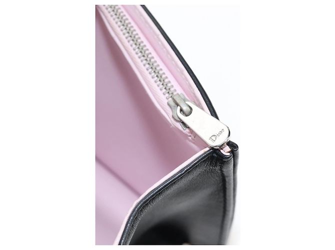 Christian Dior Chain Shoulder Bag Leather Black Silver - vista 24
