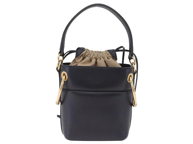 Chloé Chloe Hand Bag Leather Navy Gold - vista 2