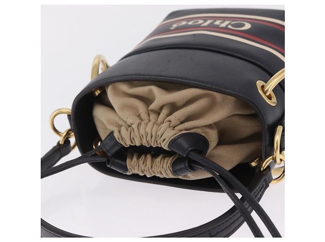 Chloé Chloe Hand Bag Leather Navy Gold - vista 6