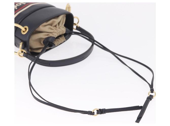 Chloé Chloe Hand Bag Leather Navy Gold - vista 8