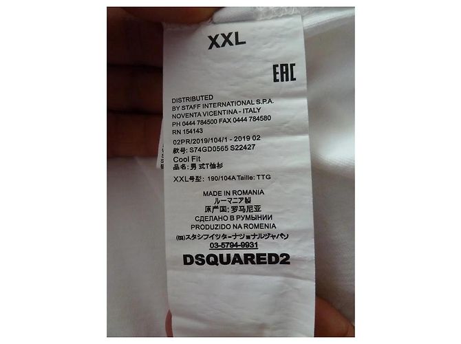 T-shirt Dsquared2 in cotone bianca con logo - vista 10