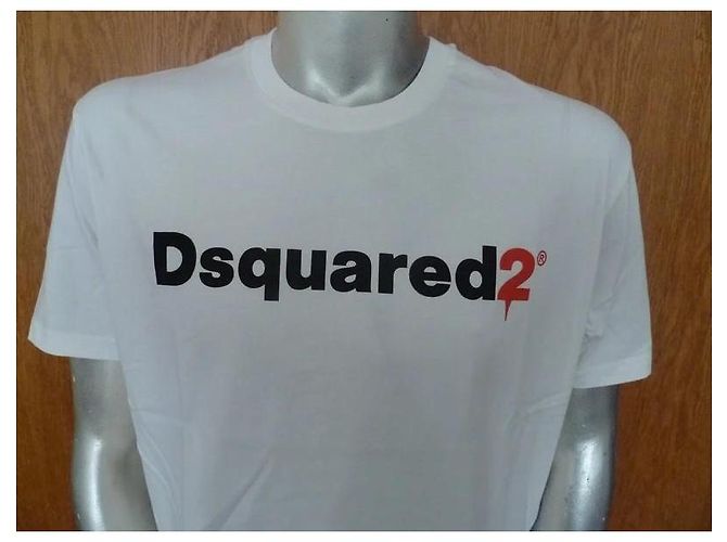 T-shirt Dsquared2 in cotone bianca con logo - vista 2