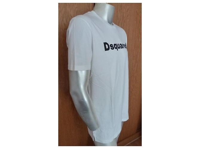 T-shirt Dsquared2 in cotone bianca con logo - vista 3