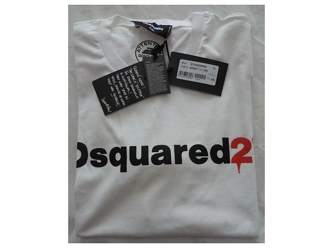 T-shirt Dsquared2 in cotone bianca con logo - vista 7