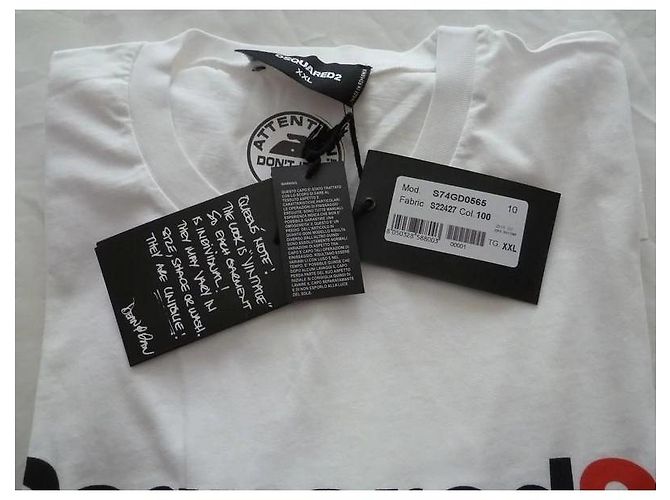 T-shirt Dsquared2 in cotone bianca con logo - vista 8