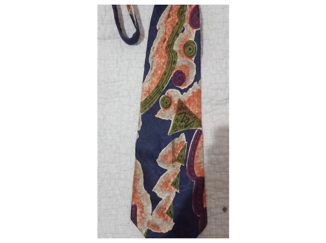 Byblos  Abstract Multi-Color 100% Italian Silk Tie . Never Worn. - view 2