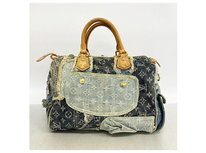 Bolso Louis Vuitton Monogram Denim Patchwork Speedy 30 - vista 14