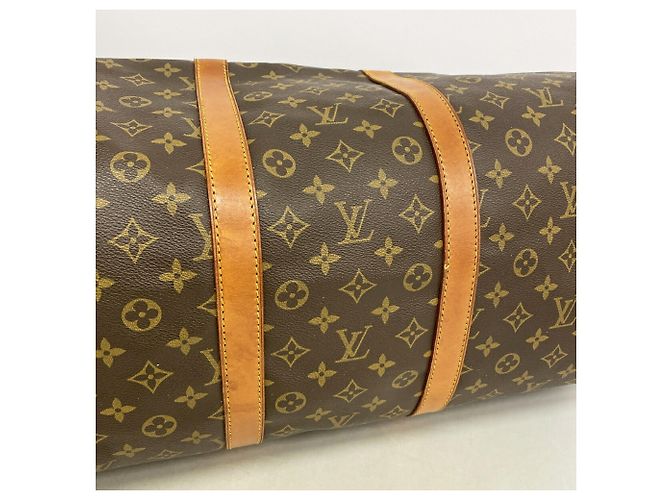Louis Vuitton Brown Boston Monogram Keepall 55 - vista 11