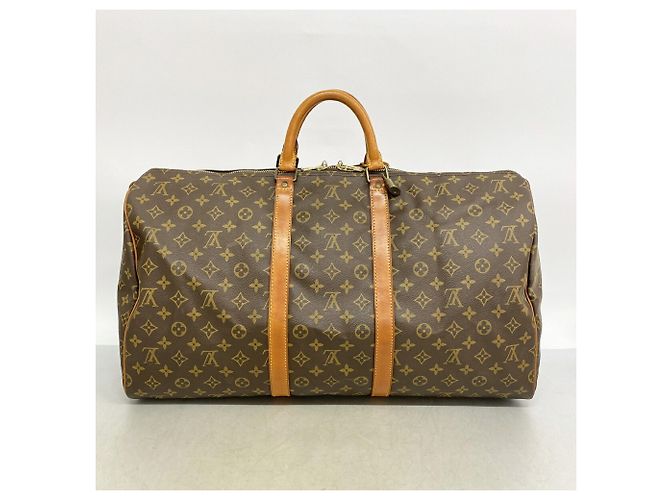 Louis Vuitton Brown Boston Monogram Keepall 55 - vista 12