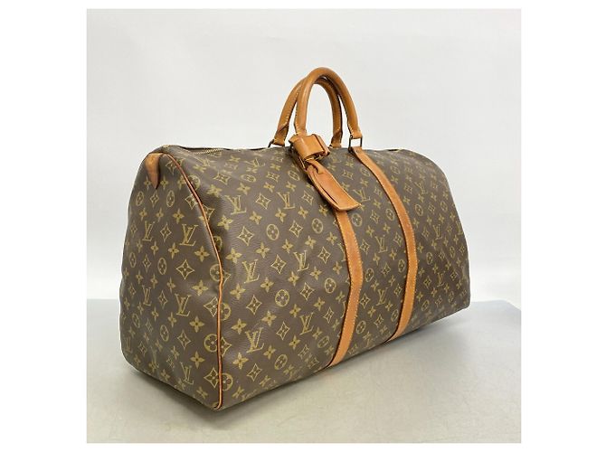 Louis Vuitton Brown Boston Monogram Keepall 55 - vista 2