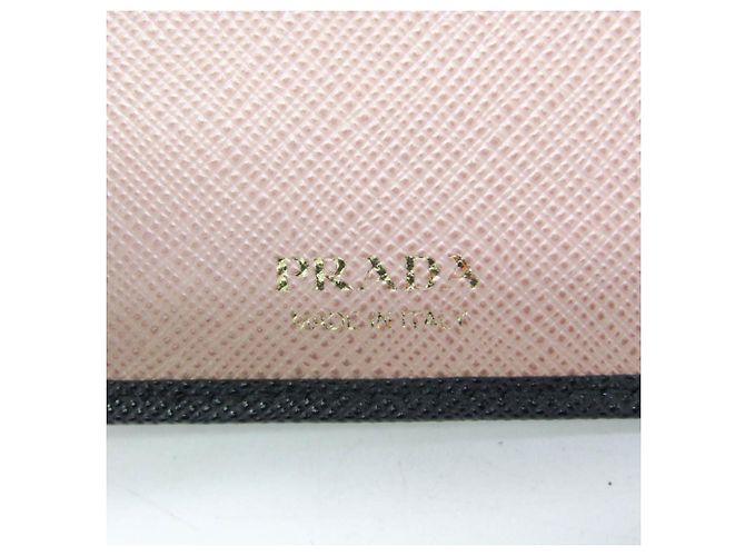Portefeuille long en cuir Saffiano multicolore Prada - vue 10