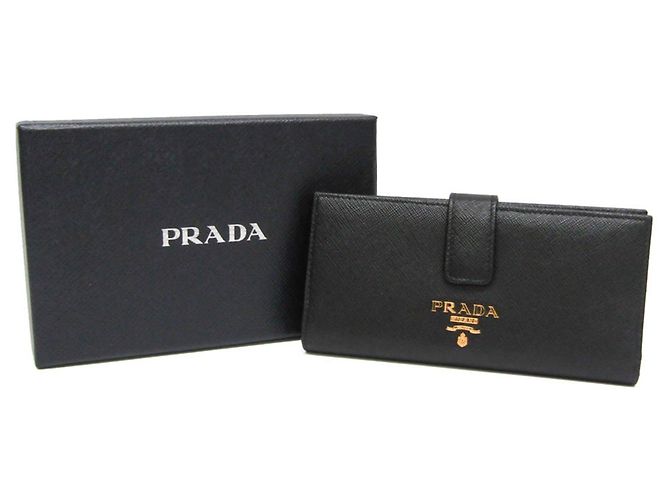 Portefeuille long en cuir Saffiano multicolore Prada - vue 2