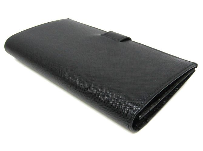 Portefeuille long en cuir Saffiano multicolore Prada - vue 3