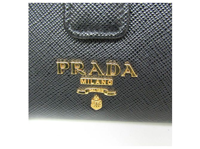 Portefeuille long en cuir Saffiano multicolore Prada - vue 9