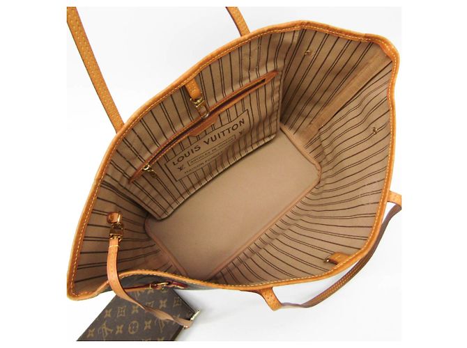 Borsa Tote Louis Vuitton Monogram Neverfull MM in Brown - vista 3