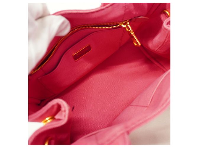 Bolso Tote Prada Canapa Canvas en rosa - vista 4